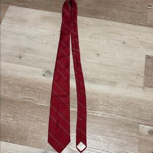 Christian Dior Red Striped Men's Tie